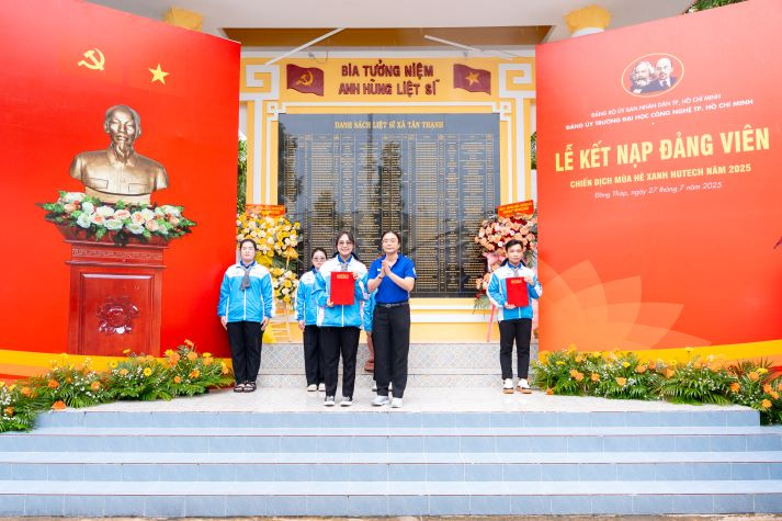 [Video] 05 chiến sĩ Mùa hè xanh HUTECH ưu tú được kết nạp Đảng tại mặt trận tỉnh Đồng Tháp 42