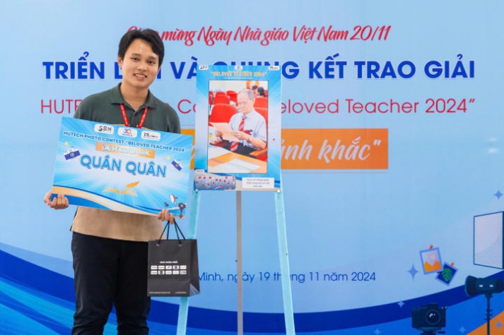 Lê Hoàng Nam - Cựu sinh viên Khoa Truyền thông & Thiết kế lên ngôi Quán quân HUTECH Photo Contest “Beloved Teacher 2024” 155