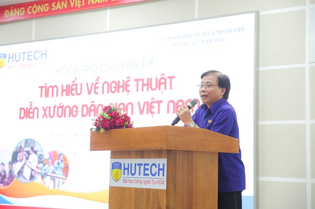 Nghệ sĩ Hữu Luân mang “hồn dân tộc” đến HUTECH thông qua nghệ thuật diễn xướng dân gian Việt Nam 16