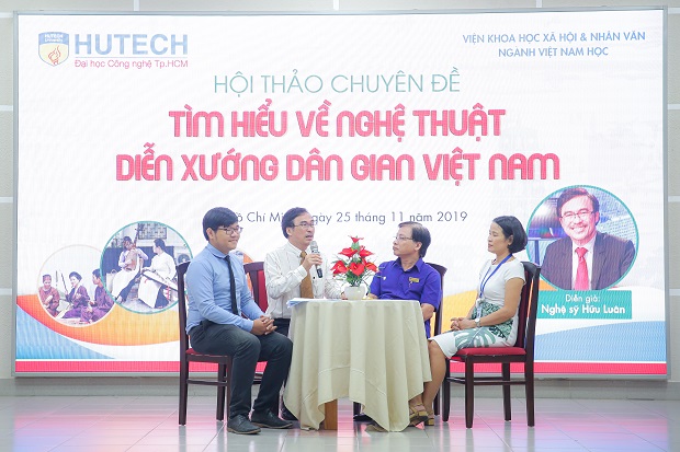 Nghệ sĩ Hữu Luân mang “hồn dân tộc” đến HUTECH thông qua nghệ thuật diễn xướng dân gian Việt Nam 26