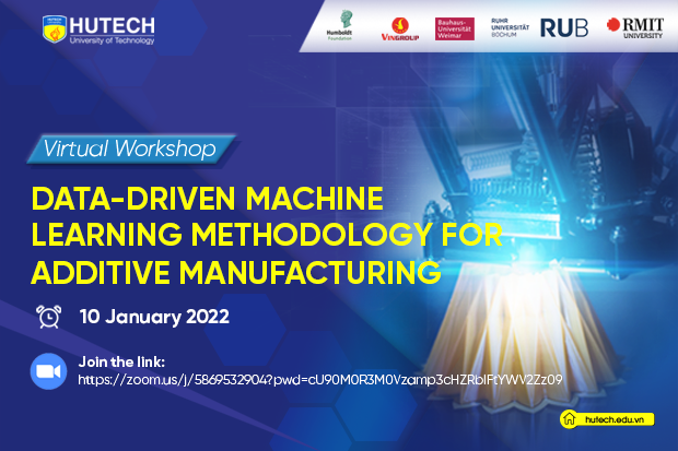 HUTECH sẽ tổ chức hội thảo trực tuyến “Tối ưu hóa và học máy trong công nghệ in 3D”