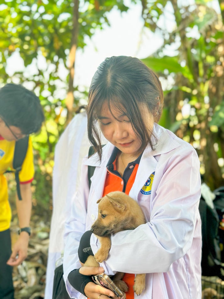 Chiến sĩ Xuân tình nguyện Khoa Thú y - Chăn nuôi thực hiện hành trình cứu hộ thú cưng đầy ý nghĩa 70