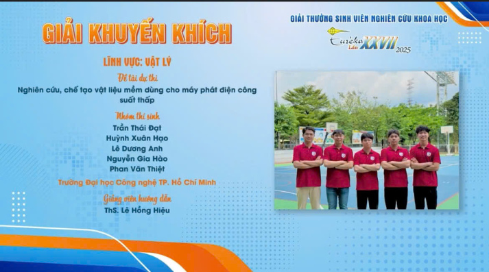 Sinh viên HUTECH ghi dấu mạnh mẽ với loạt giải thưởng tại Euréka 2025 140