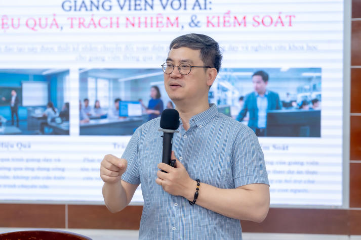 Bồi dưỡng kỹ năng sử dụng AI trong giảng dạy - bước tiến chuyển đổi số tại HUTECH 100