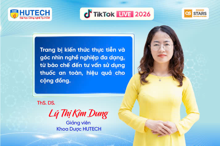 [HUTECH TIKTOK LIVE 2026] Khám phá chương trình đào tạo Dược và các chương trình quốc tế tại HUTECH vào 13/5 tới 20