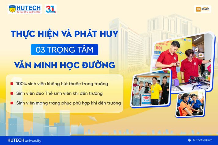 HUTECH-ers phát huy hơn nữa “3 trọng tâm” Văn minh học đường 12