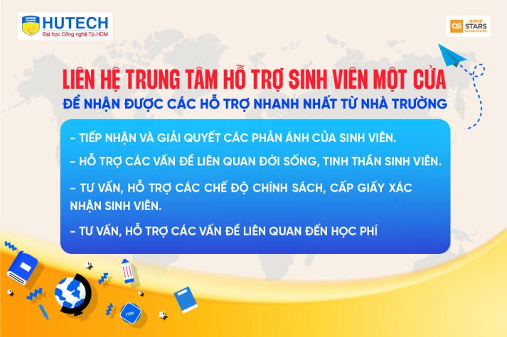 Trung tâm Hỗ trợ Sinh viên Một cửa - Đơn vị đồng hành và hỗ trợ tối đa các nhu cầu của sinh viên HUTECH 10