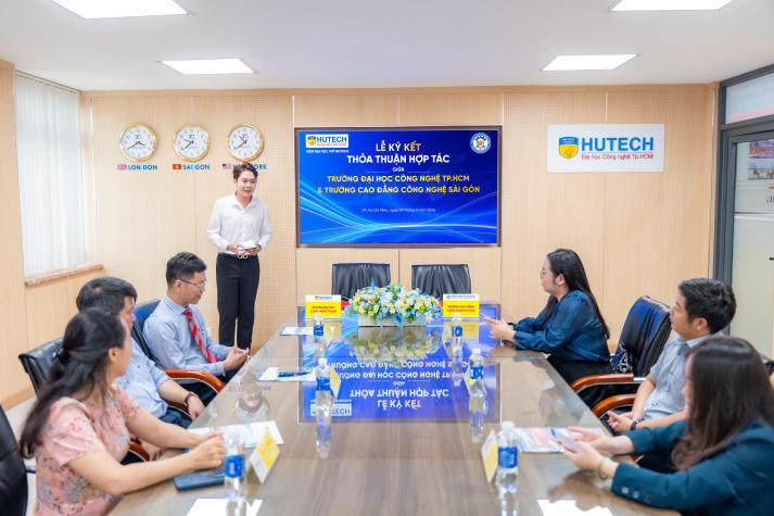 HUTECH ký MoU với Trường Cao đẳng Công nghệ Sài Gòn, mở rộng cơ hội phát triển cho người học 12