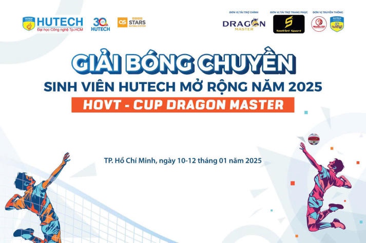 Giải Bóng chuyền Sinh viên HUTECH mở rộng năm 2025 - CUP DRAGON MASTER chính thức khởi tranh vào 10/01 tới 12