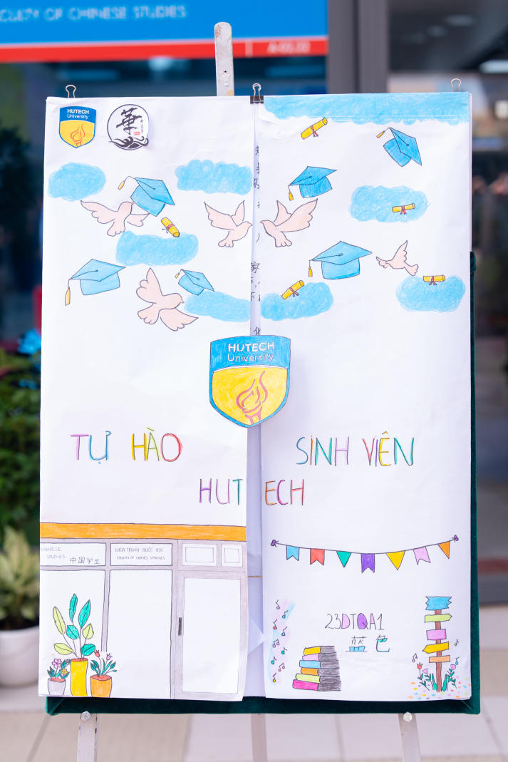 Sinh viên Khoa Trung Quốc học lan tỏa niềm tự hào HUTECH qua các tác phẩm báo tường tiếng Trung 39