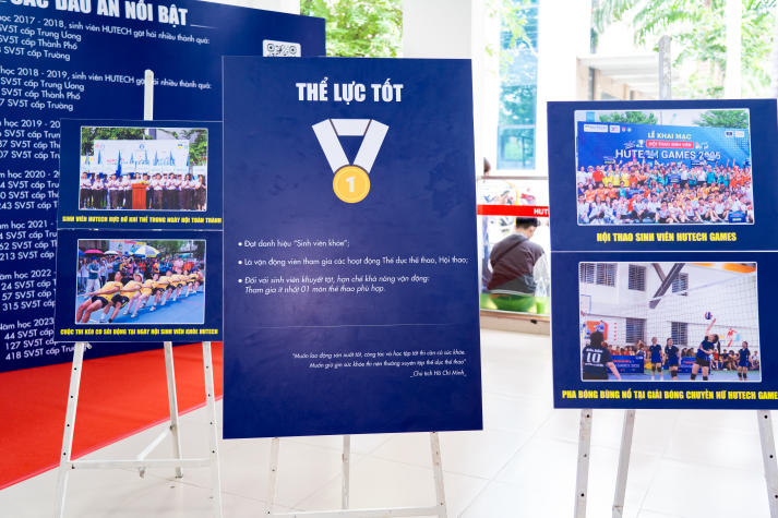 Ngày hội Sinh viên 5 tốt HUTECH năm học 2024 - 2025: Chạm vào hành trình “5 tốt” với không gian triển lãm rèn luyện toàn diện 100