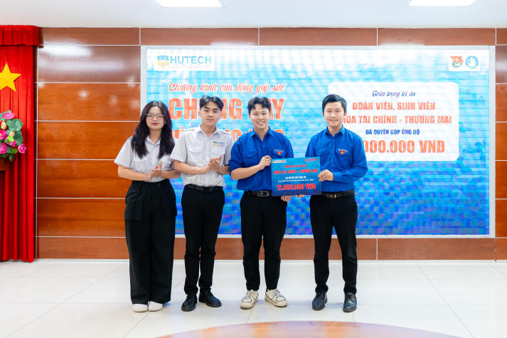 Tuổi trẻ HUTECH phát động quyên góp ủng hộ đồng bào bị ảnh hưởng bởi bão Bualoi 68
