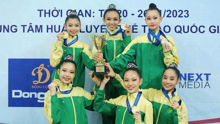 Nguyễn Trúc Phương - sinh viên ngành Quản lý thể dục thể thao HUTECH giành 06 huy chương tại Giải Vô địch Thể dục nghệ thuật Quốc gia năm 2023 28
