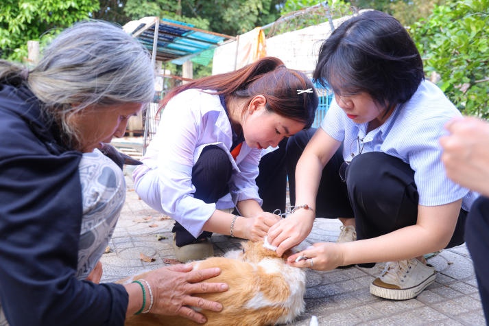 Sinh viên Khoa Thú y - Chăn nuôi HUTECH mang Tết ấm cho thú cưng bị bỏ rơi 65