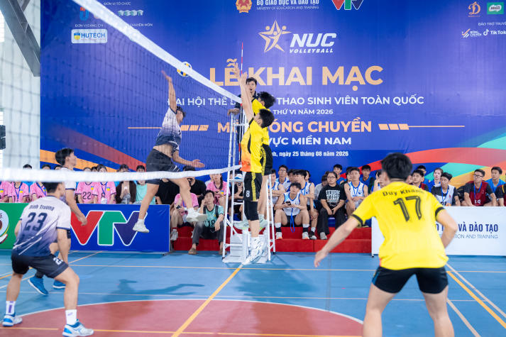 49 đội bóng hội tụ tại HUTECH, mở màn vòng Loại Bóng chuyền Đại hội Thể thao Sinh viên toàn quốc 2026 99