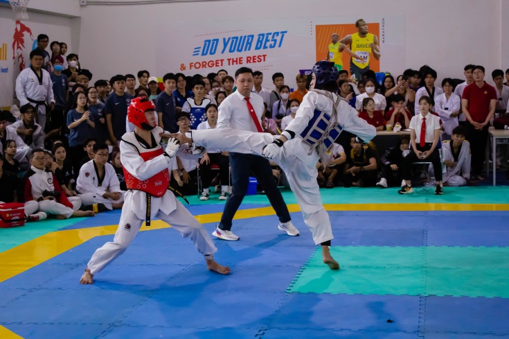 Hơn 200 vận động viên tranh tài sôi nổi tại Giải Taekwondo Sinh viên HUTECH mở rộng lần 1 107