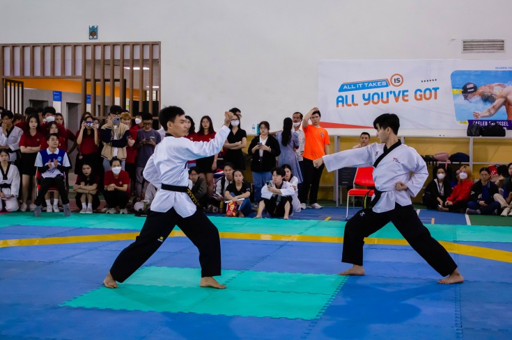 Hơn 200 vận động viên tranh tài sôi nổi tại Giải Taekwondo Sinh viên HUTECH mở rộng lần 1 95