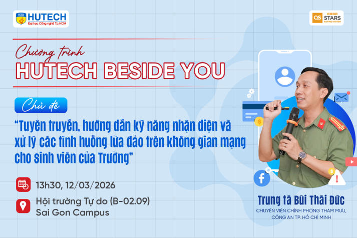 Nhận diện và xử lý lừa đảo trên không gian mạng cùng HUTECH Beside You vào 12/03 tới 48