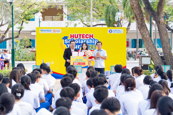 HUTECH Scholarship Tour 2026: Lan tỏa học bổng từ miền Trung đến miền Tây, tiếp sức sĩ tử vững tin chọn ngành 12
