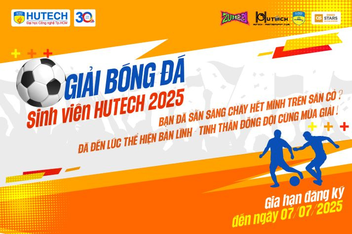 Gia hạn đăng ký Giải Bóng đá Sinh viên HUTECH năm 2025 đến ngày 07/7 10