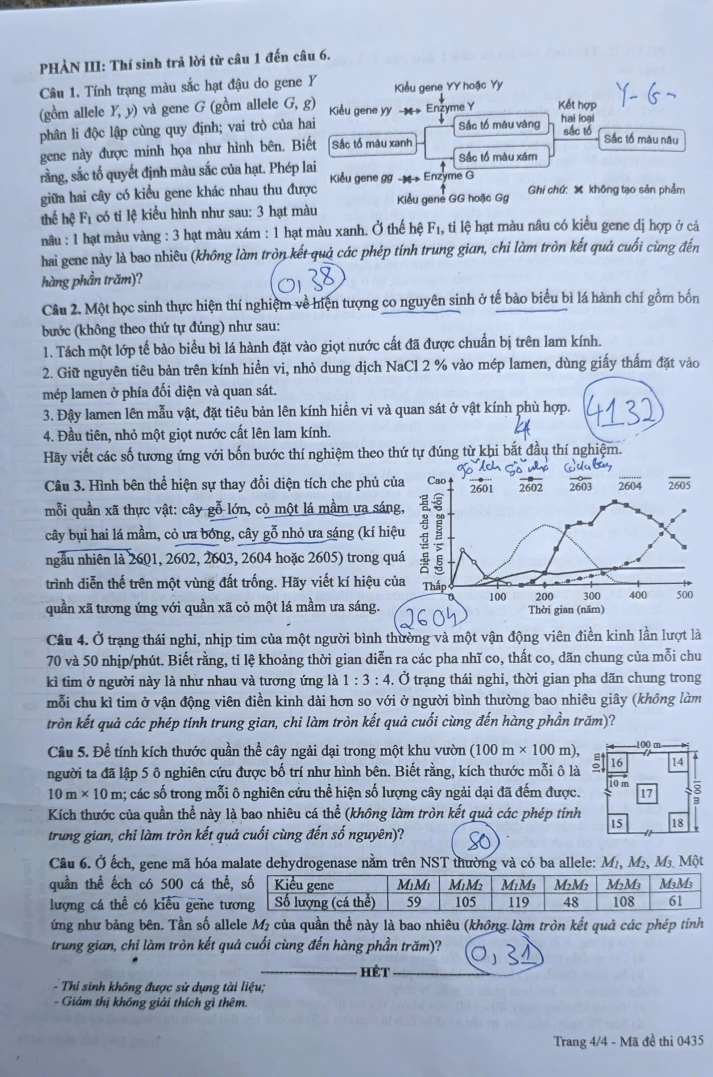 [Mới] - Đề thi tốt nghiệp THPT môn Sinh học và gợi ý giải đề 46