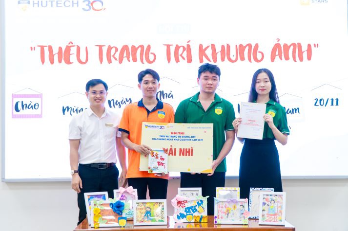 Từng đường kim mũi chỉ gắn kết tình cảm thầy trò tại hội thi thêu trang trí khung ảnh của Viện Khoa học Ứng dụng 91