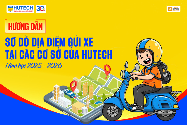 Hướng dẫn sơ đồ bãi gửi xe tại các cơ sở của HUTECH năm học 2025-2026 9