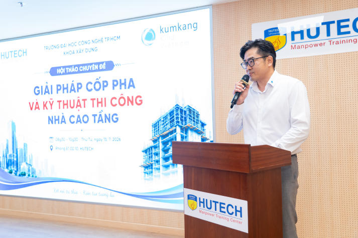 Sinh viên Khoa Xây dựng giải mã công nghệ thi công nhà cao tầng cùng chuyên gia Kumkang Kind Việt Nam 17