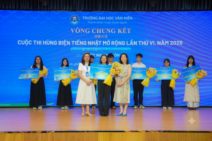 Sinh viên Khoa Nhật Bản học chinh phục giải thưởng tại Cuộc thi Hùng biện tiếng Nhật mở rộng lần thứ VI 16