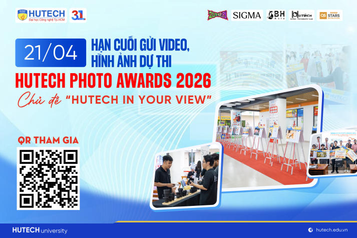 Hạn cuối gửi video, hình ảnh dự thi HUTECH Photo Awards 2026 vào 21/4 9