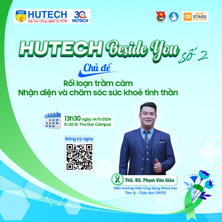 Phòng tránh rối loạn trầm cảm, sinh viên HUTECH nắm bắt cơ hội nhận diện và chăm sóc sức khỏe tinh thần vào 14/11 tới 14