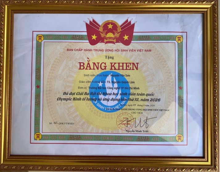 Sinh viên Khoa Quản trị kinh doanh mang nghiên cứu thực tiễn chinh phục Olympic Kinh tế lượng toàn quốc 12