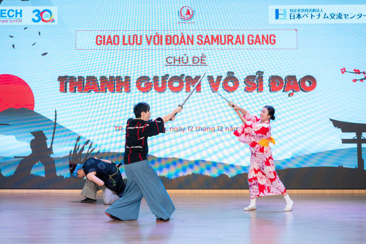 Samurai GANG mang đến màn trình diễn mãn nhãn, lan tỏa tinh thần Samurai tại HUTECH 28