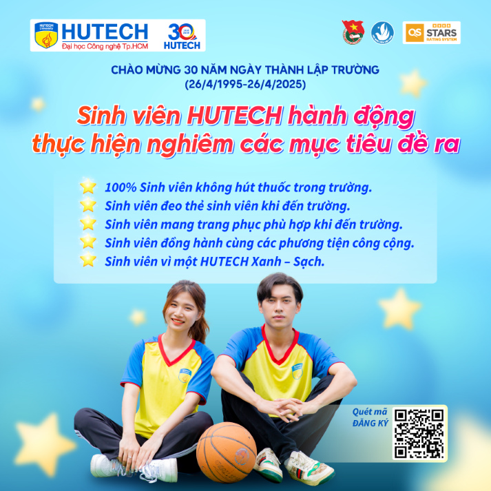 HUTECH-ers cùng hành động và lan toả tinh thần Văn minh học đường tại Thu Duc Campus 19