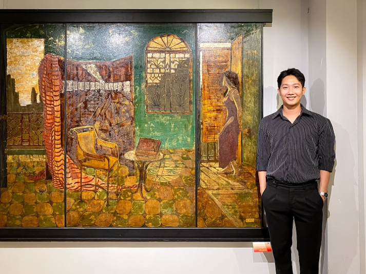 Giảng viên ngành Nghệ thuật số giới thiệu tác phẩm tại Triển lãm Mỹ thuật chào mừng 80 năm Ngày Quốc khánh 25