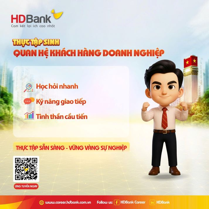 Sinh viên Khoa Tài chính - Thương mại nắm bắt cơ hội thực tập “vàng” tại HDBank Future Banker 2025 vào 02/12 tới 28
