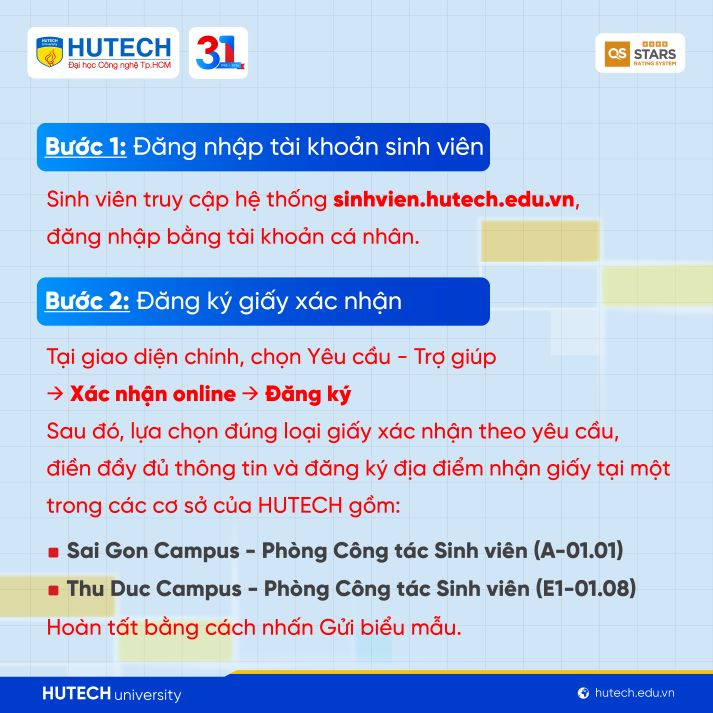 03 bước đăng ký giấy xác nhận sinh viên trực tuyến dành cho HUTECH-ers 27
