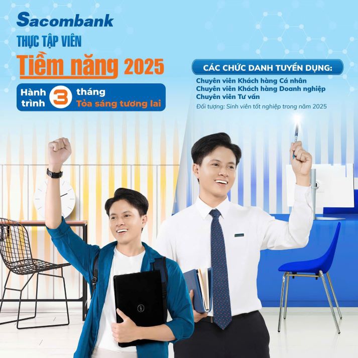 Sinh viên Khoa Tài chính - Thương mại nắm bắt cơ hội thực tập tại Sacombank vào 29/10 tới 11