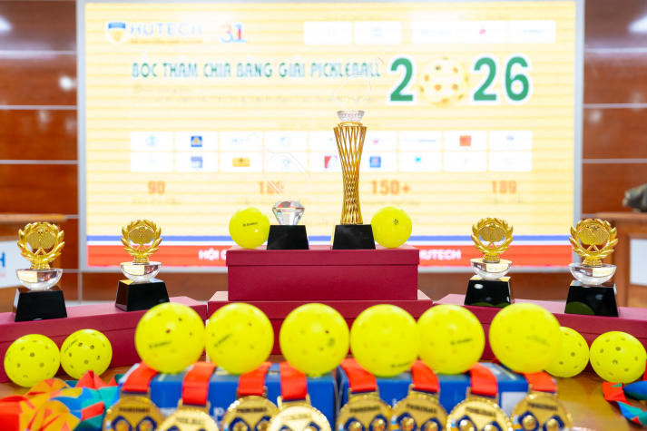 Giải Pickleball giao lưu giữa Cựu sinh viên HUTECH và Lãnh đạo các doanh nghiệp 2026 hoàn tất bốc thăm, sẵn sàng thi đấu vào 11/4 10