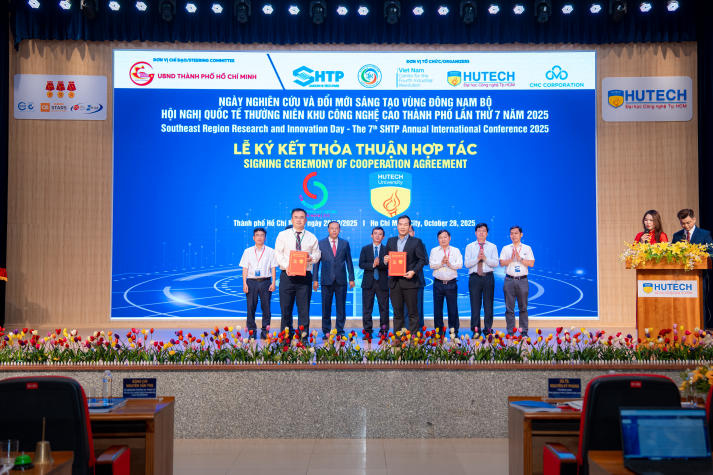 HUTECH cùng SHTP kiến tạo hệ sinh thái công nghệ chiến lược thúc đẩy chuyển đổi kép số - xanh 90