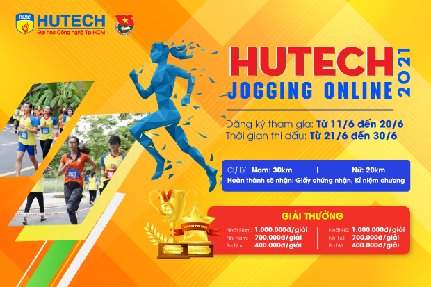 Giải chạy bộ trực tuyến HUTECH JOGGING ONLINE 2021 chính thức nhận đăng ký từ 11/6 11