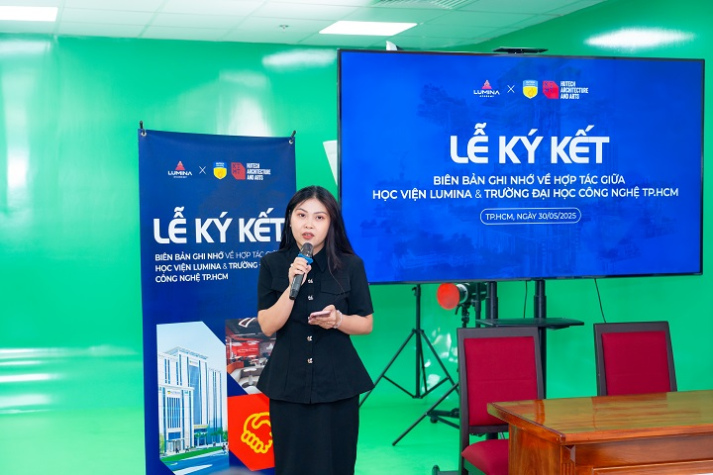 HUTECH khánh thành phòng thực hành ngành Nghệ thuật số trị giá hơn 2 tỷ đồng, ký kết MOU cùng Học viện Lumina 65