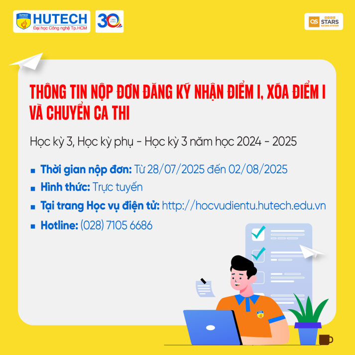 “Mùa thi nghiêm túc” Học kỳ 3, Học kỳ phụ - Học kỳ 3 năm học 2024-2025: Sinh viên HUTECH “Tự hào vì học thật - Toả sáng vì thi thật” 233