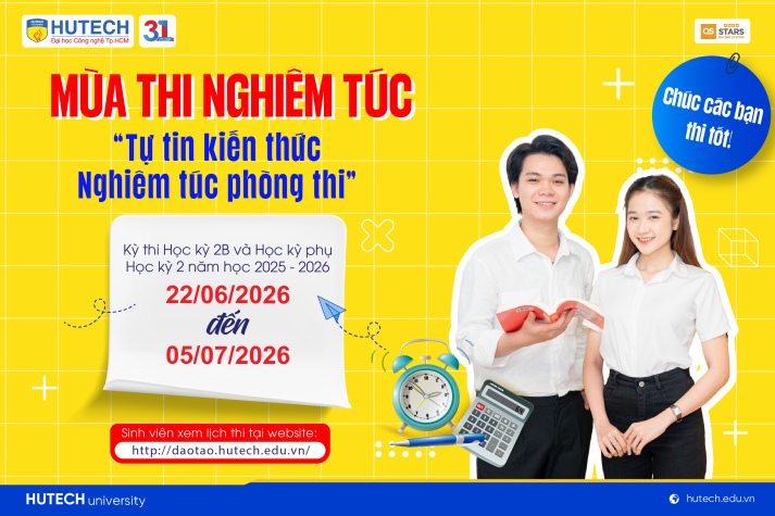 Sinh viên HUTECH chuẩn bị nghiêm túc cho kỳ thi Học kỳ 2B và Học kỳ phụ Học kỳ 2 năm học 2025-2026 14