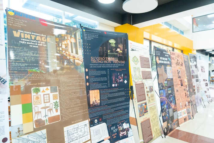 Kết nối kỹ thuật - thẩm mỹ - ứng dụng trong triển lãm của sinh viên ngành Thiết kế nội thất 68