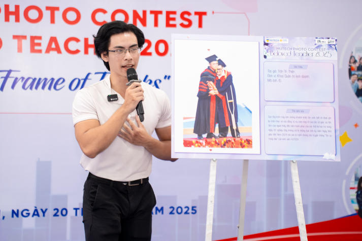 Sinh viên Khoa Quản trị kinh doanh giành giải Quán quân HUTECH Photo Contest “Beloved Teacher 2025” 117