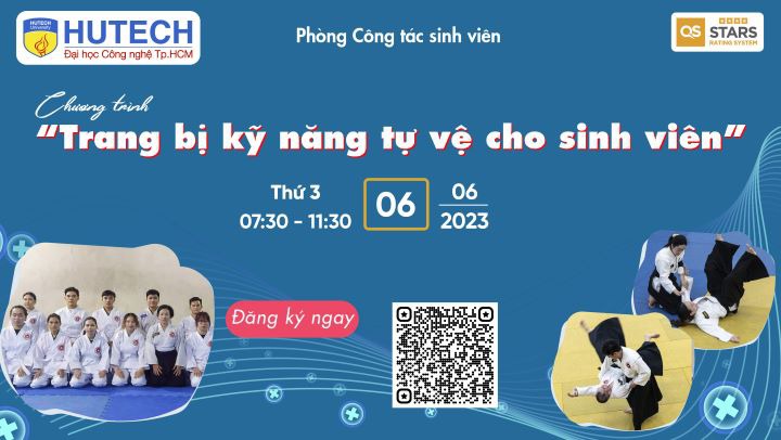 Đăng ký tham gia chương trình hướng dẫn kỹ năng tự vệ cho sinh viên HUTECH 9