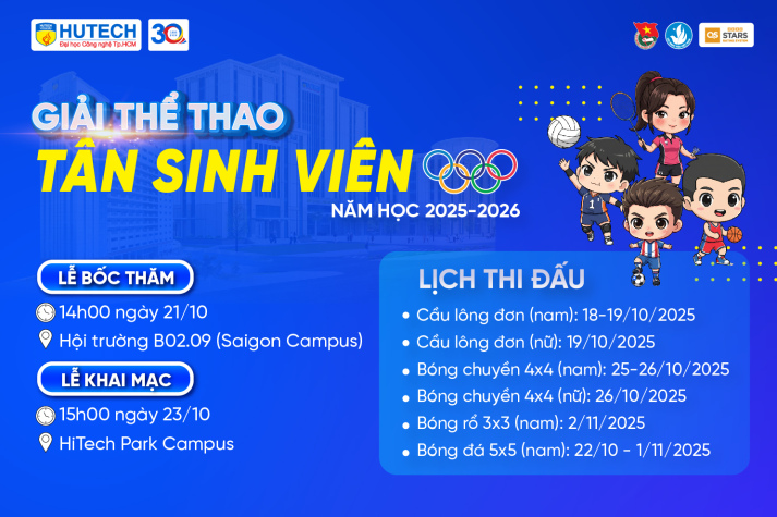 Giải thể thao chào đón tân sinh viên năm học 2025-2026: Gia hạn đăng ký đến hết 15/10, chính thức khai mạc vào 23/10 15