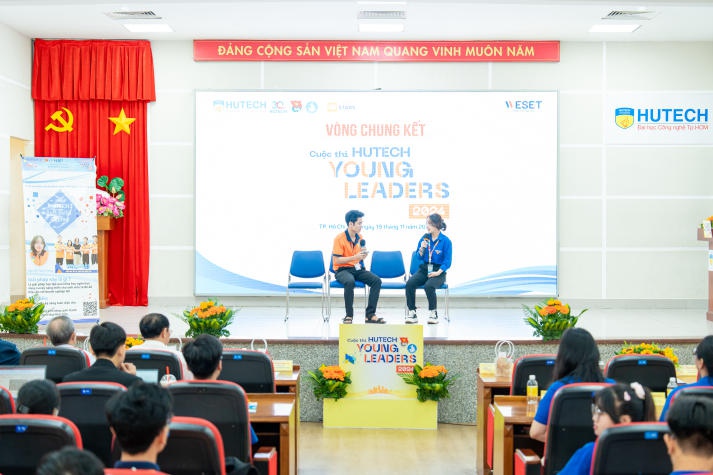 Trần Mỹ Uy - sinh viên Khoa Marketing - Kinh doanh quốc tế giành Quán quân cuộc thi HUTECH Young Leaders 2024 98