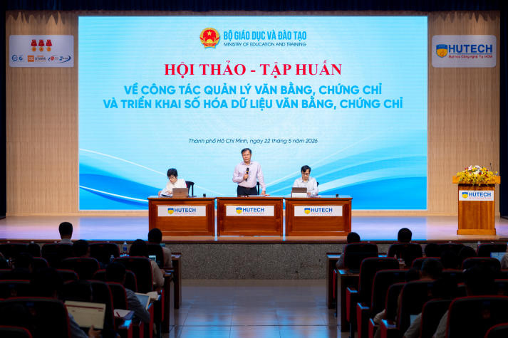 Bộ GD&ĐT tập huấn công tác quản lý văn bằng, chứng chỉ khu vực phía Nam tại HUTECH 98